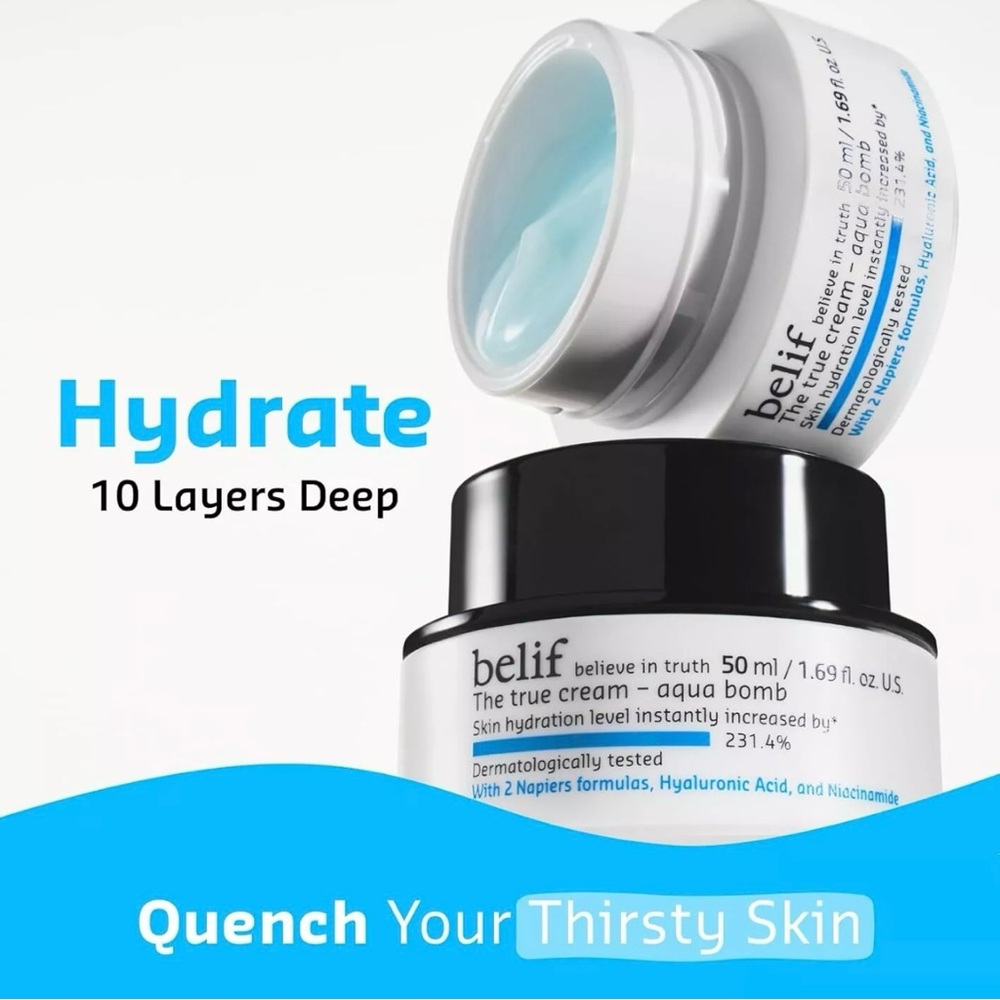 NIB BELIF The True Cream 1.01oz Aqua Bomb Increased Hydration 70% Sealed In Box - Picture 9 of 14